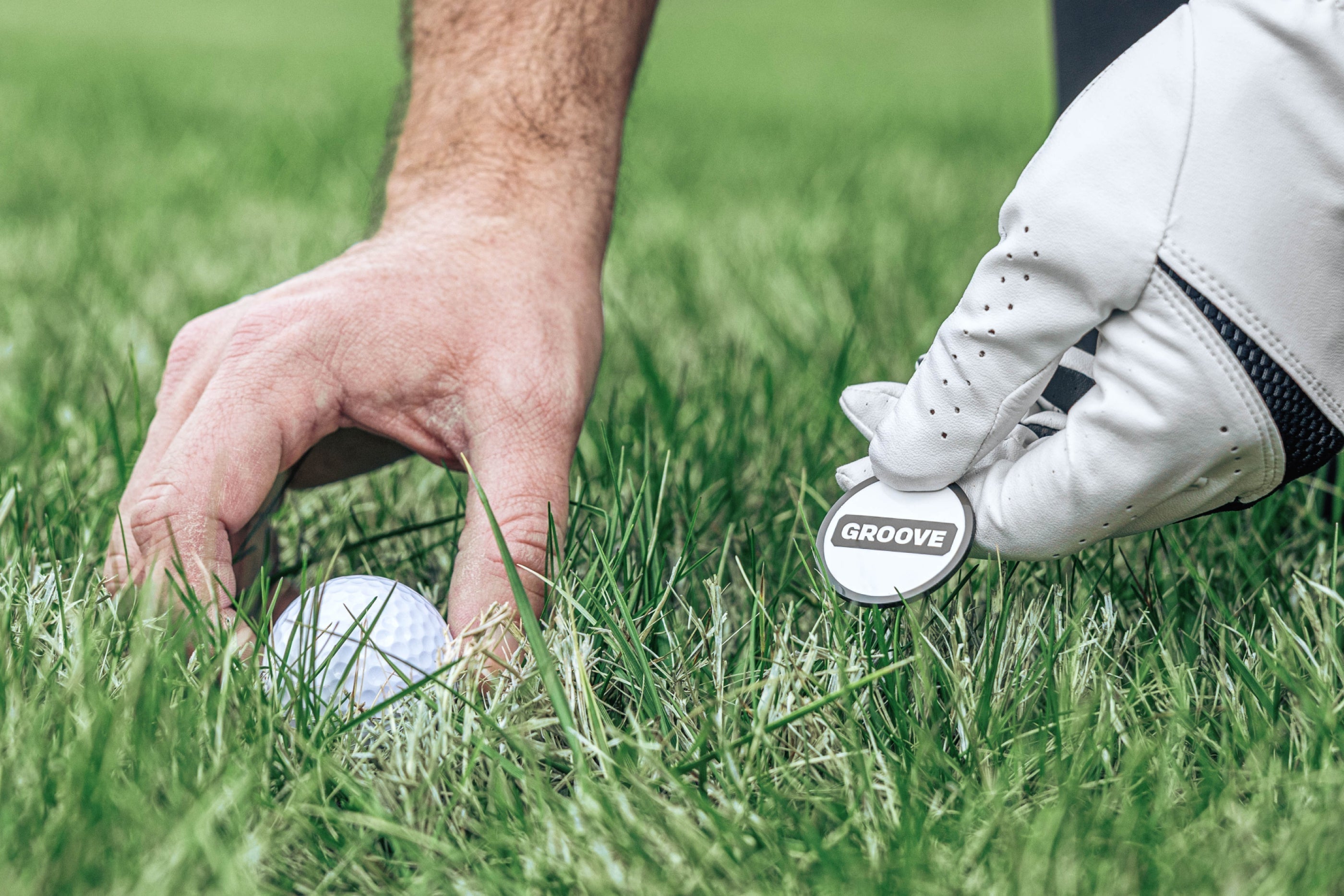 Groove® Golf Ball Marker - White