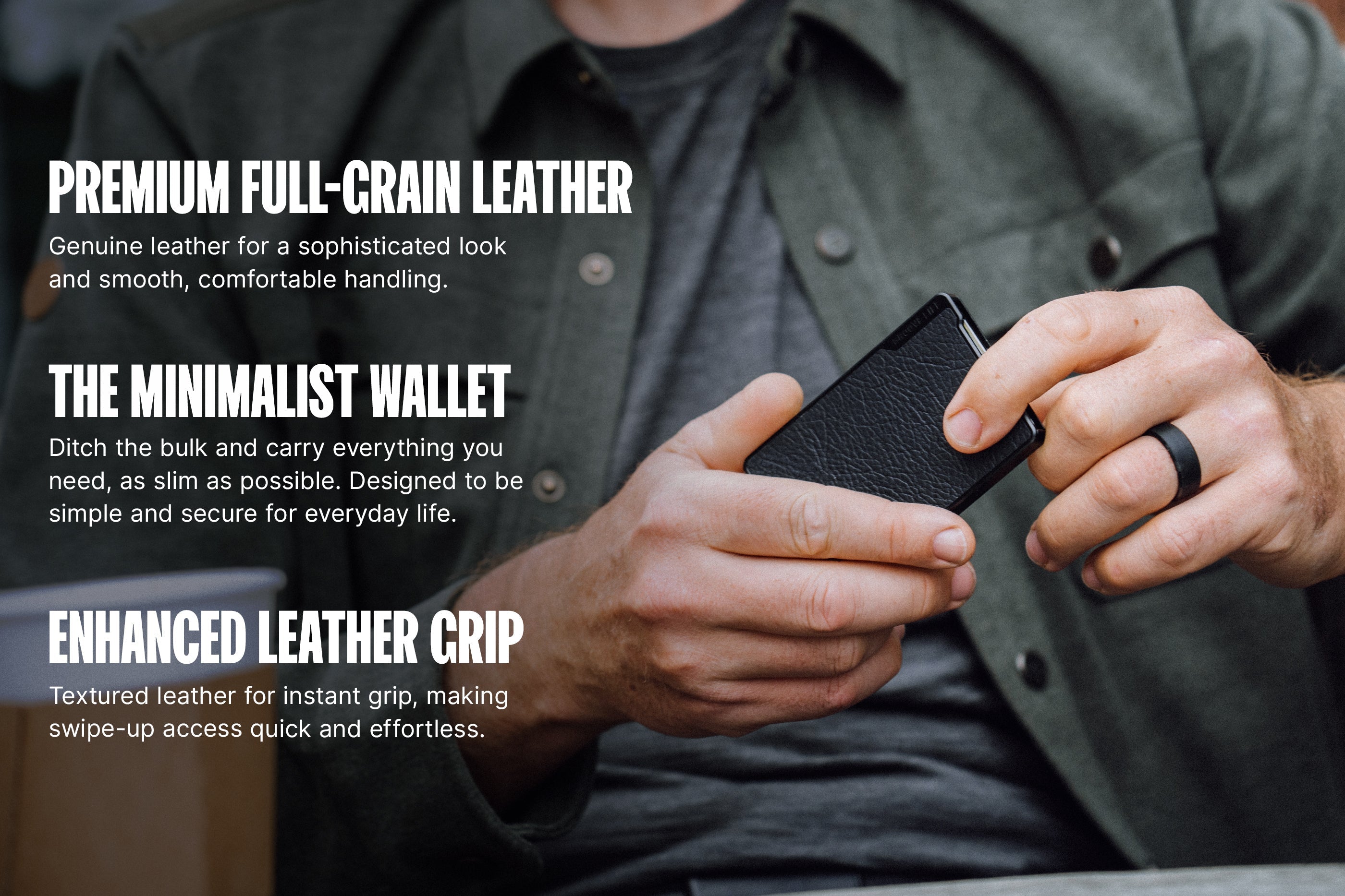 Groove Wallet® Leather - Black