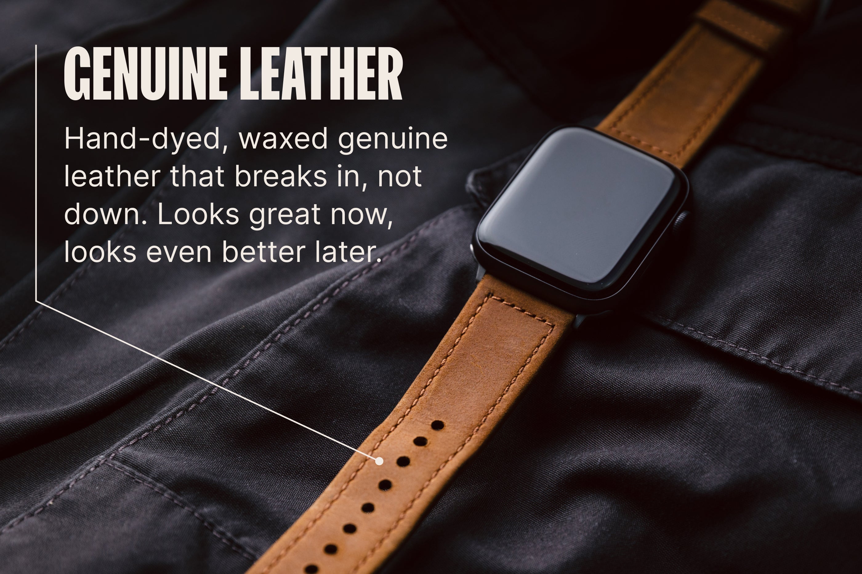 Vulcan Trek - Tan Apple Leather Watch Band