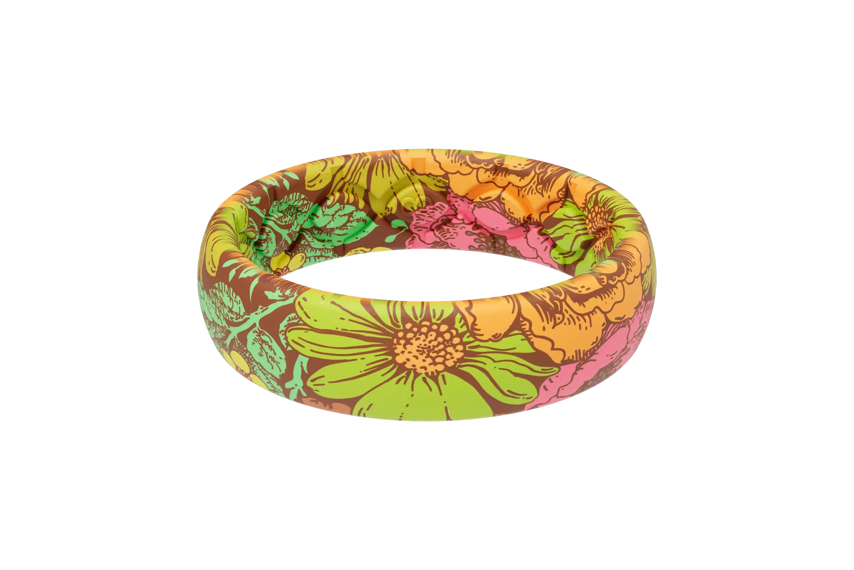 Retro Floral Thin Ring