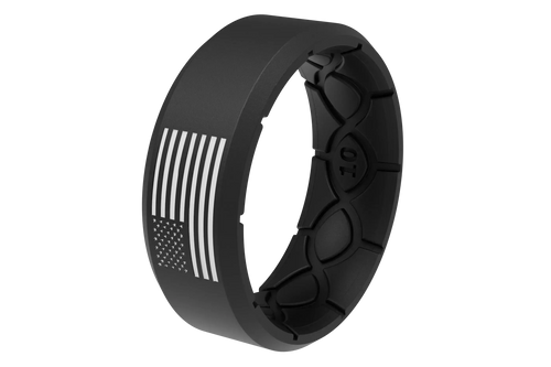 Edge Hero - America Black &amp; White Flag Ring