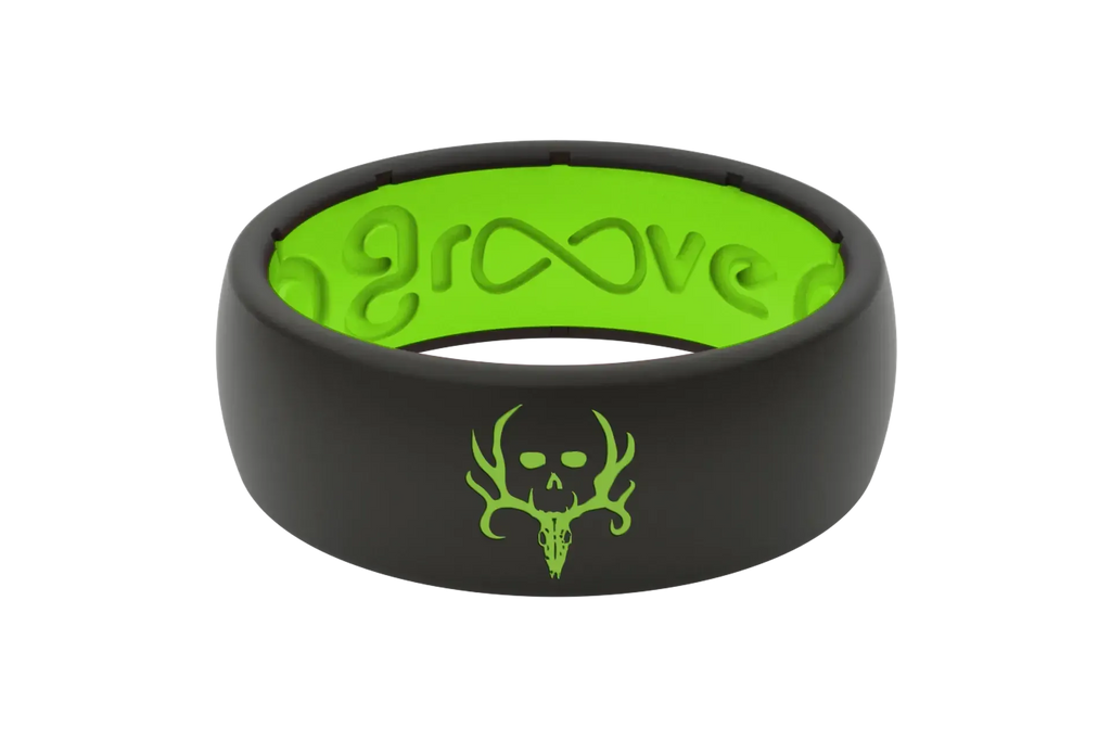 Bone Collector Black &amp; Green Ring