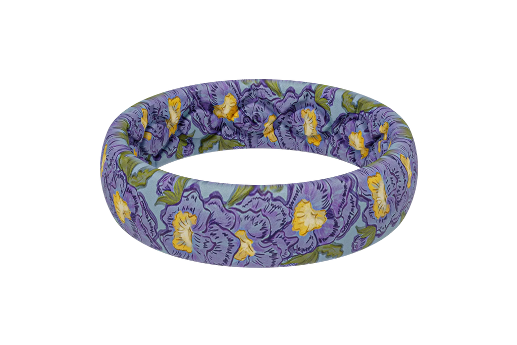 February Violets Thin Ring