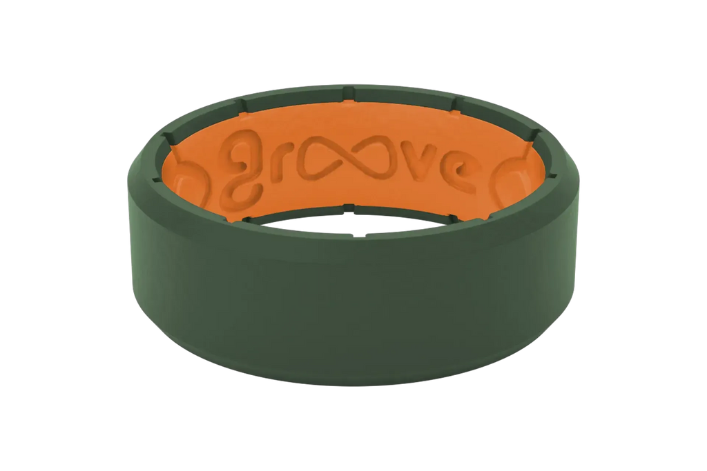 Edge Moss Green &amp; Orange Ring