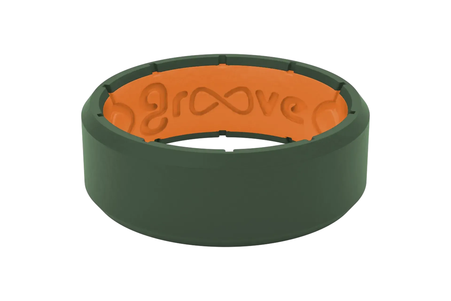 Edge Moss Green &amp; Orange Ring