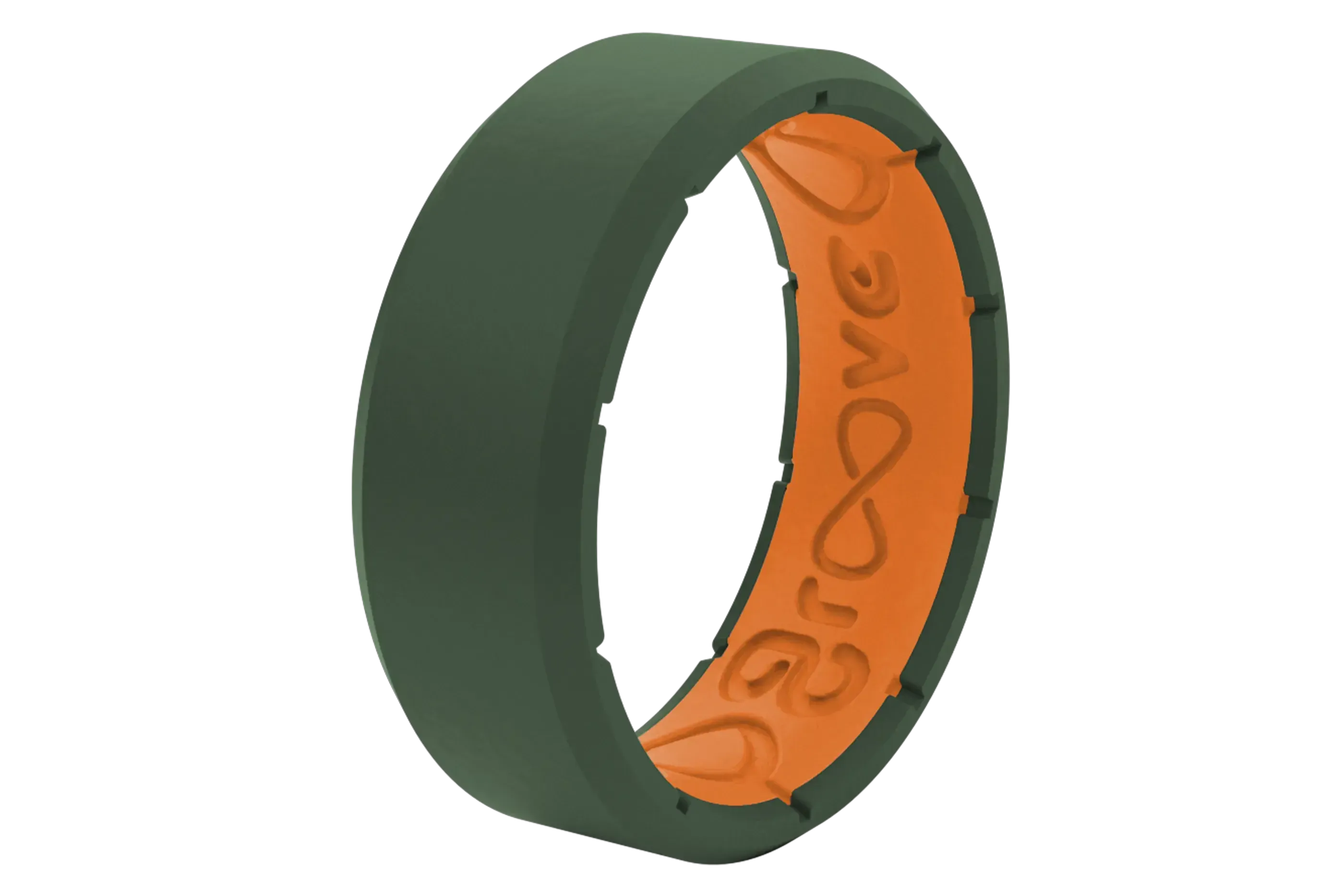 Edge Moss Green &amp; Orange Ring
