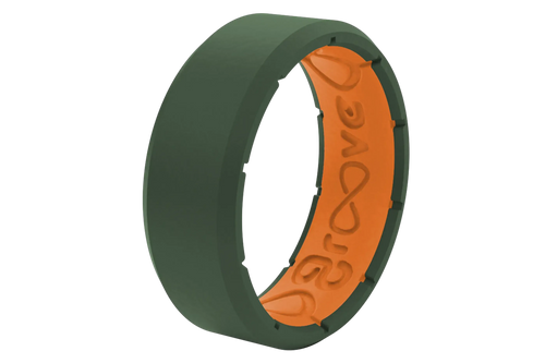 Edge Moss Green &amp; Orange Ring