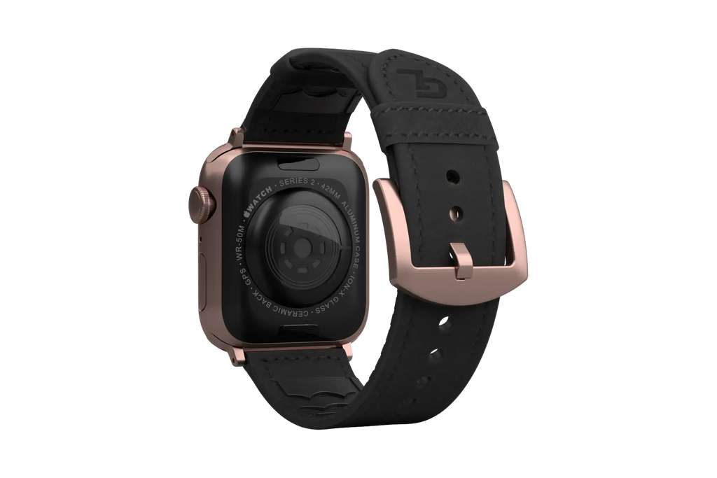 Vulcan Obsidian - Black Apple Leather Watch Band
