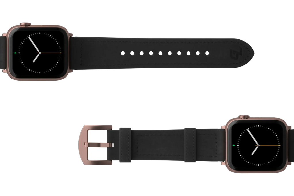 Vulcan Obsidian - Black Apple Leather Watch Band