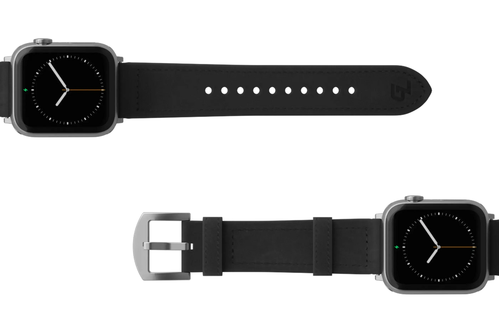 Vulcan Obsidian - Black Apple Leather Watch Band