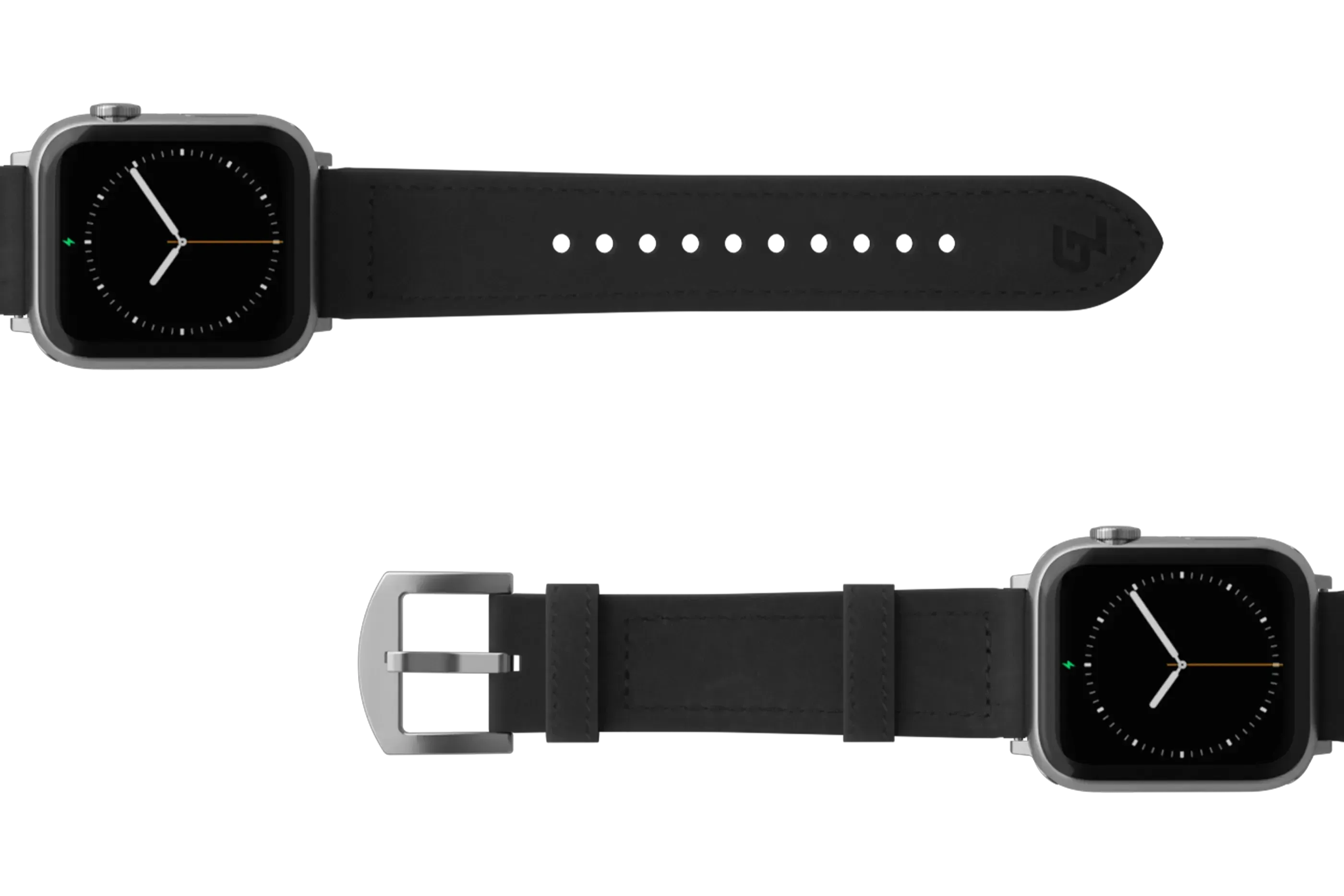 Vulcan Obsidian - Black Apple Leather Watch Band