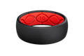 Solid Midnight Black &amp; Raspberry Red Ring