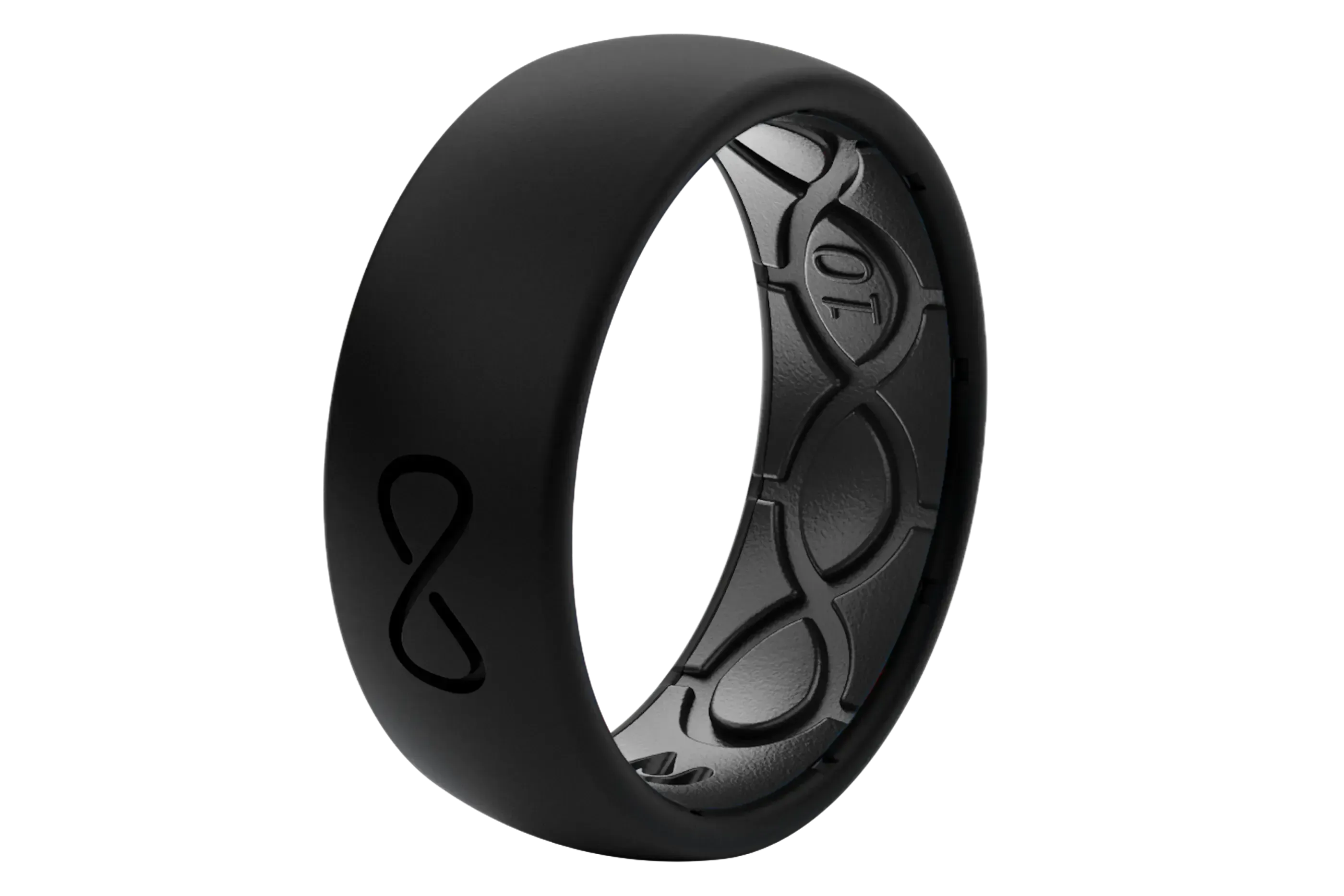Solid Midnight Black Ring