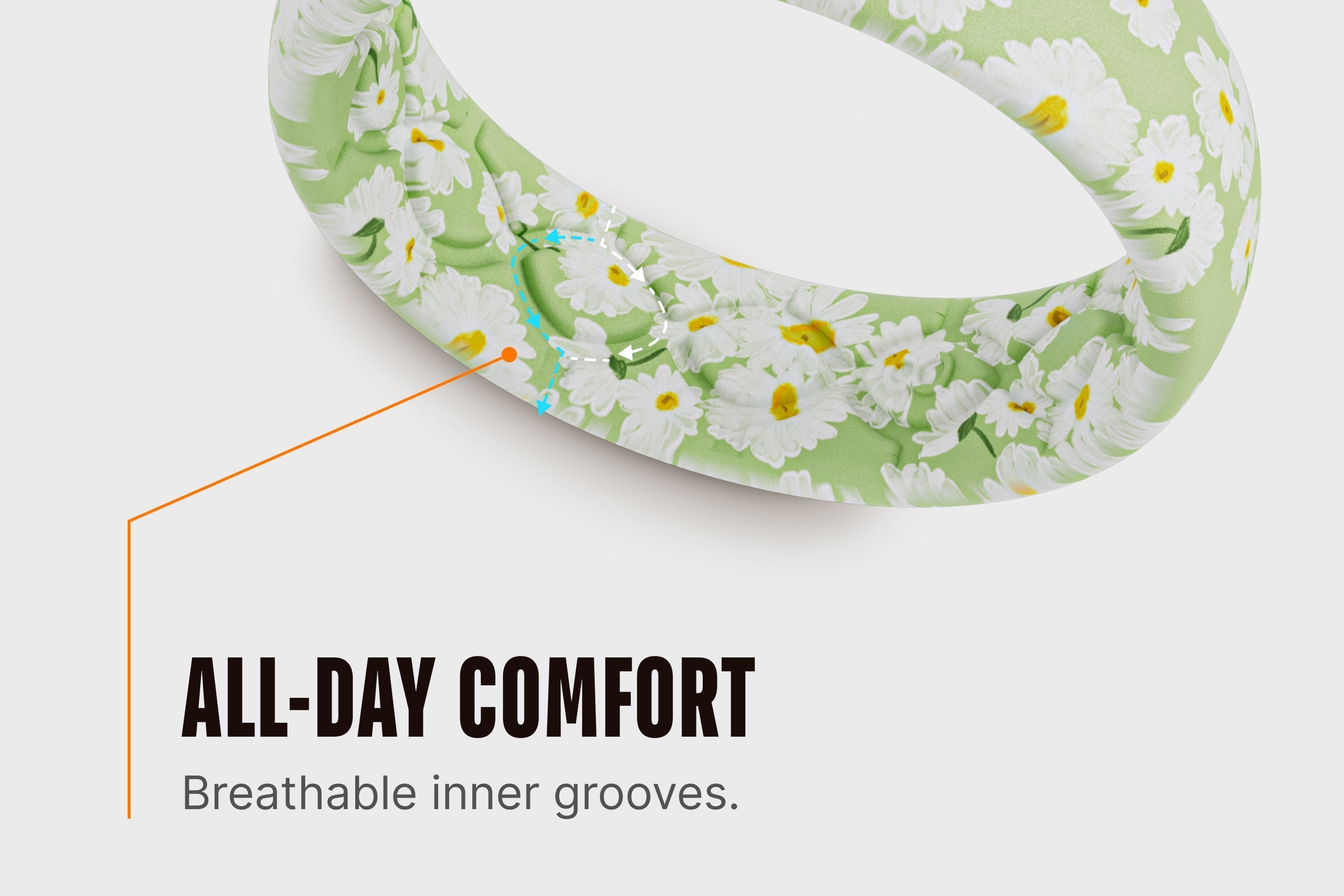 April Daisies Thin Ring