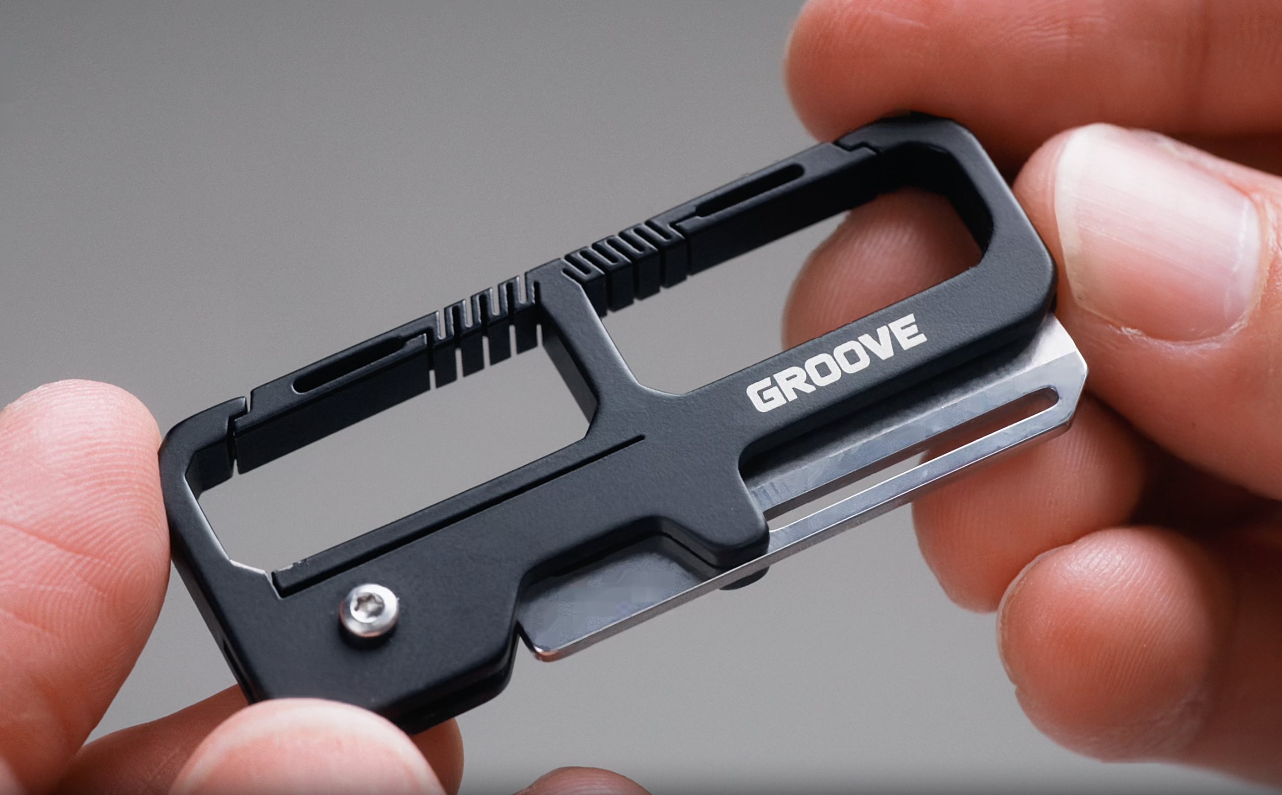Groove® Carabiner Knife - Black