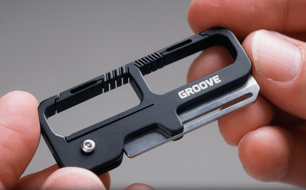 Groove® Carabiner Knife - Silver