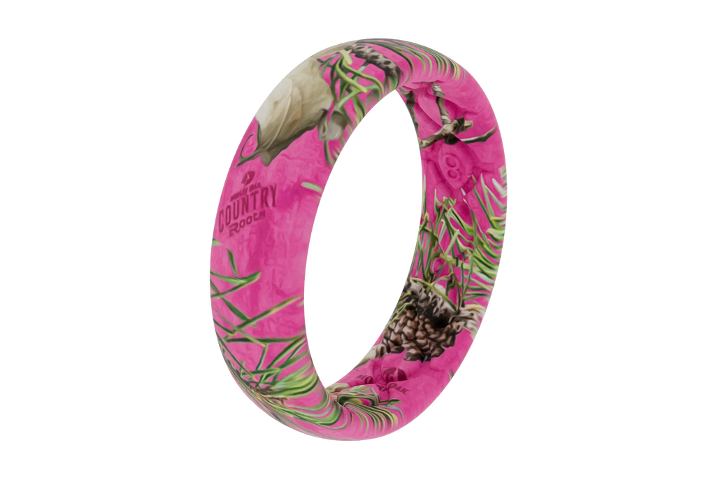 Mossy Oak Country Roots - Hot Pink Camo Thin Ring