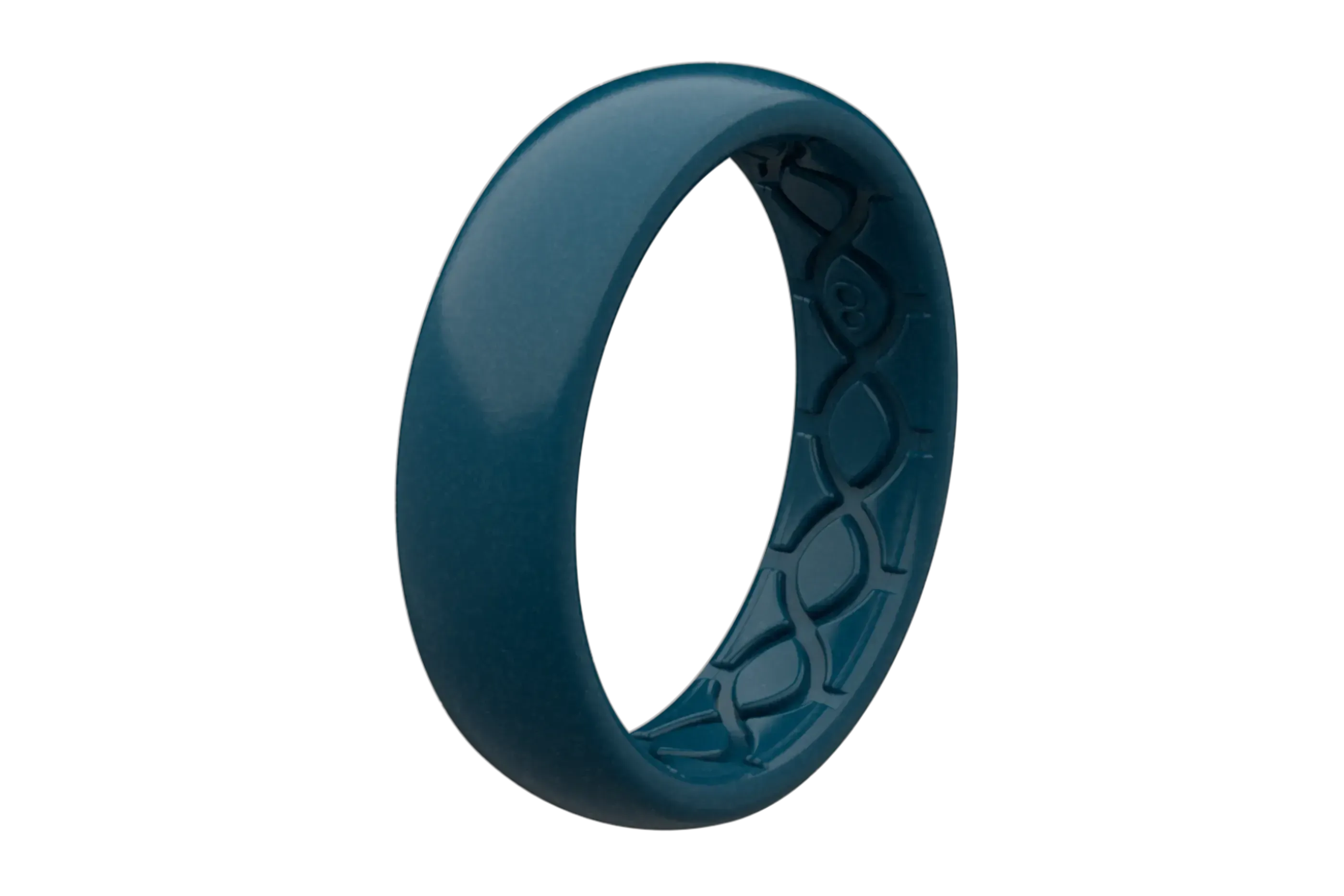 Satin Dark Ocean Thin Ring