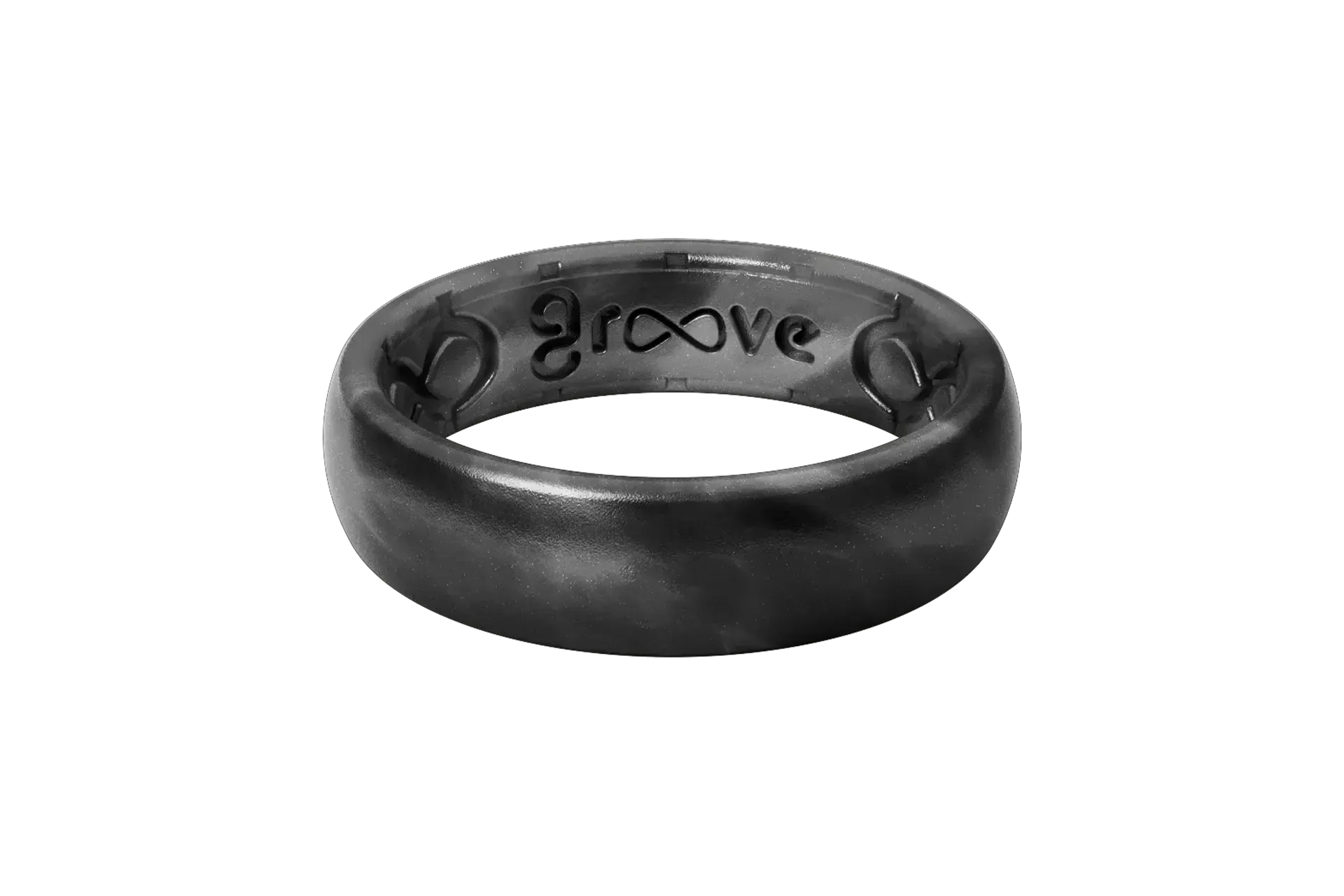 Solid Black Pearl Thin Ring