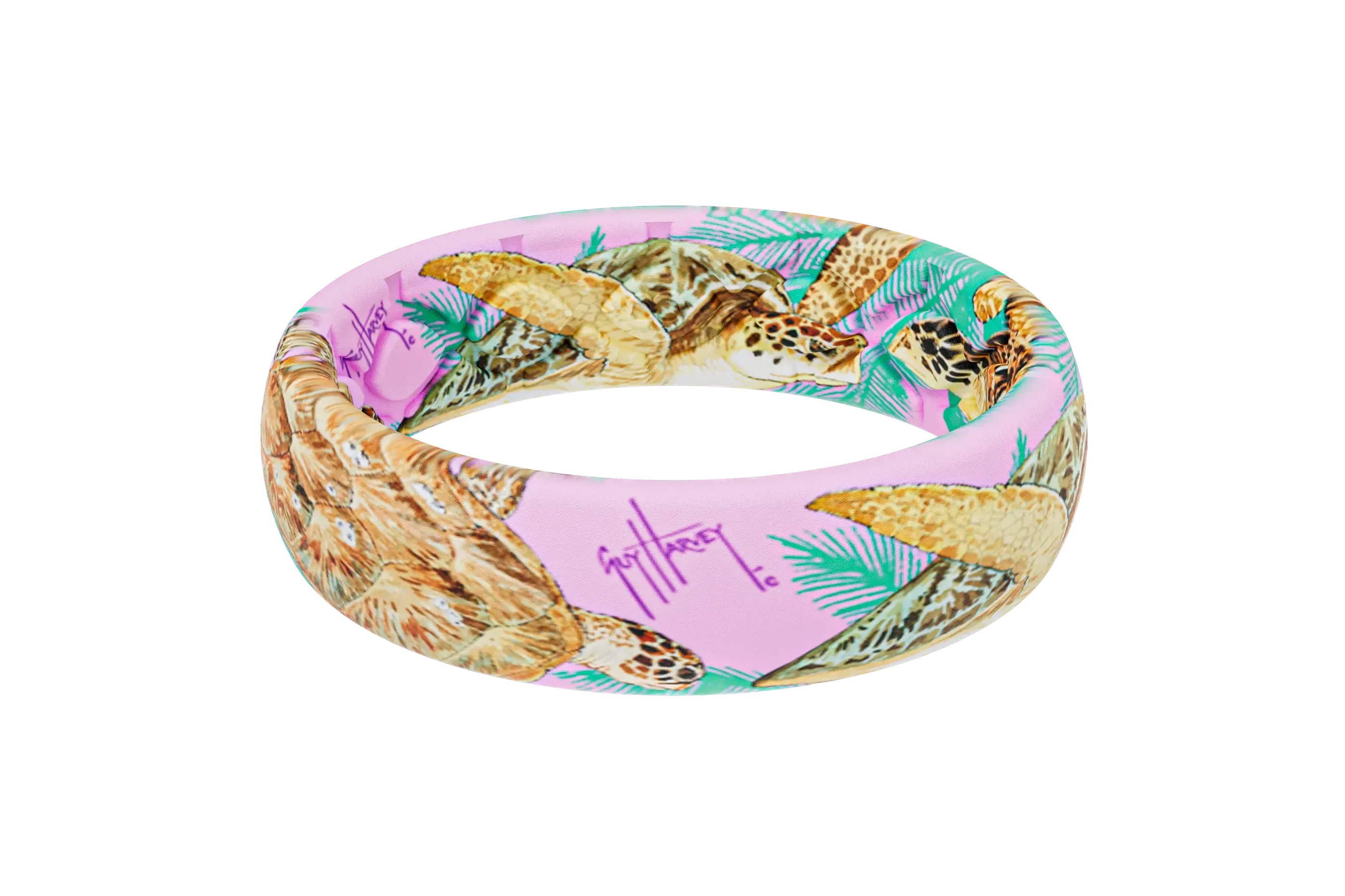 Guy Harvey Turtle Palms Thin Ring