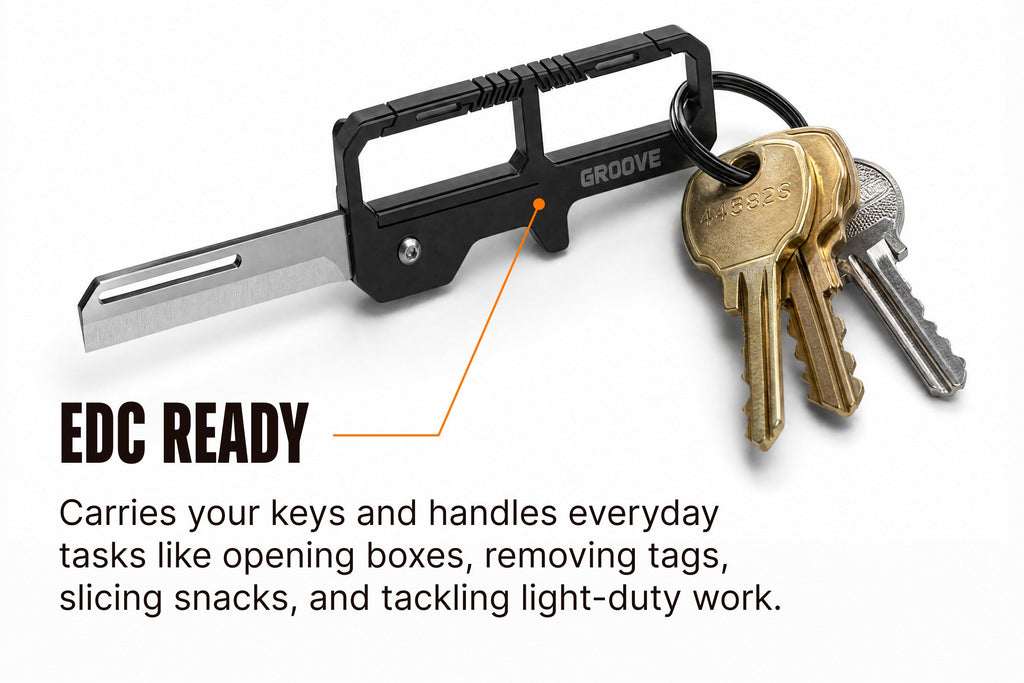 Groove® Carabiner Knife - Black