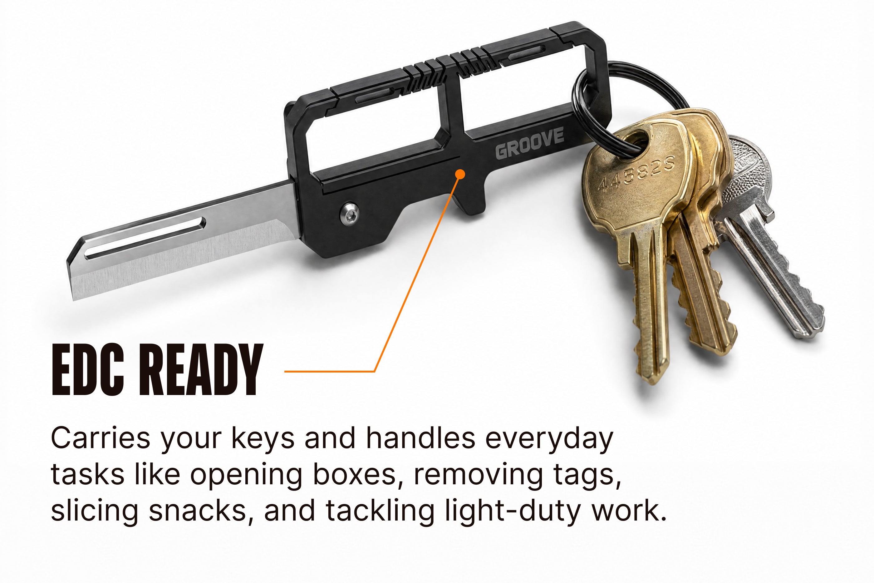 Groove® Carabiner Knife - Black