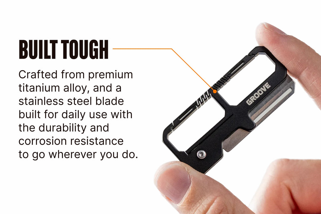 Groove® Carabiner Knife - Silver
