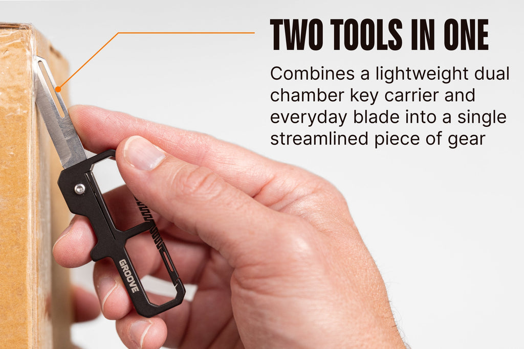 Groove® Carabiner Knife - Silver