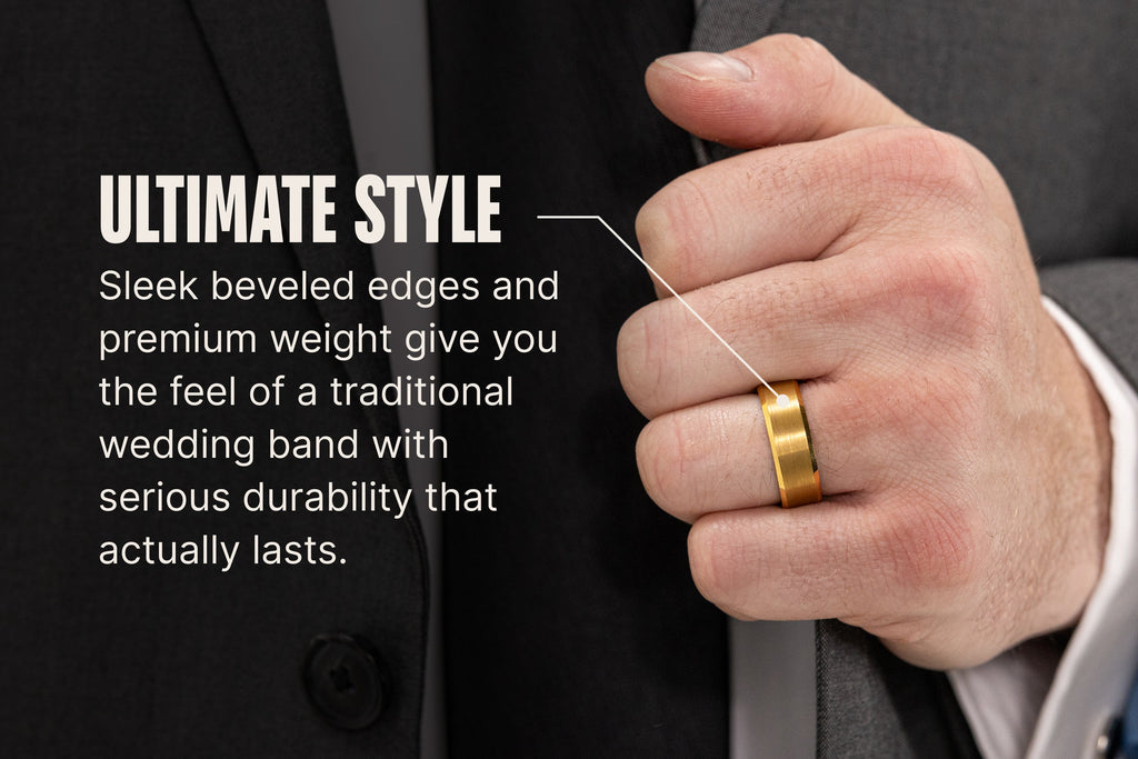 Groove Ring® Tungsten - 24k Gold