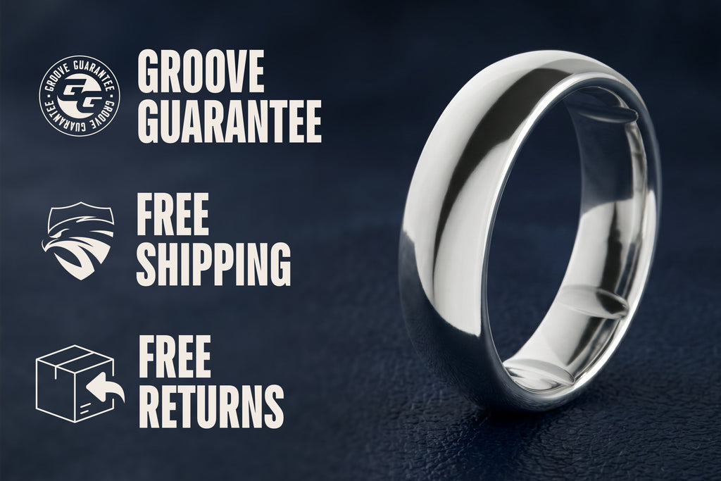 Groove Ring® Tungsten 6mm - 24k Gold