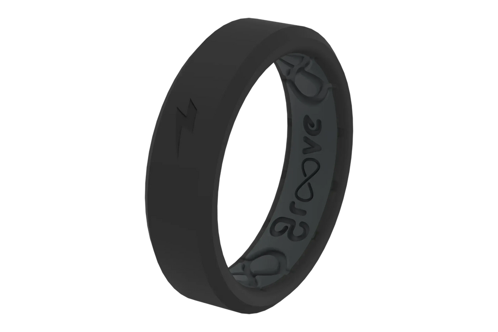 Zeus Midnight Black Thin Ring