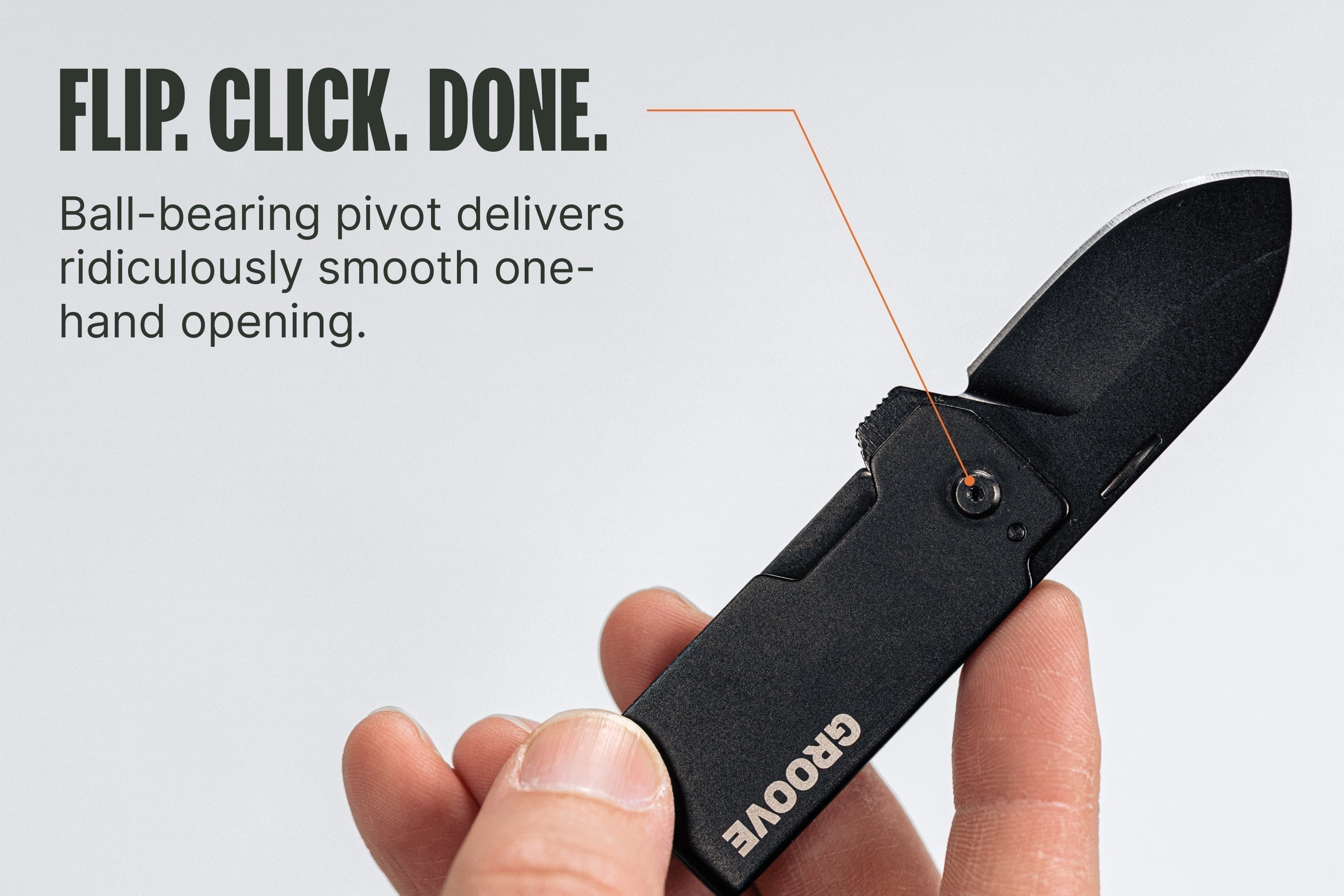 Groove® Money Clip Knife - Silver