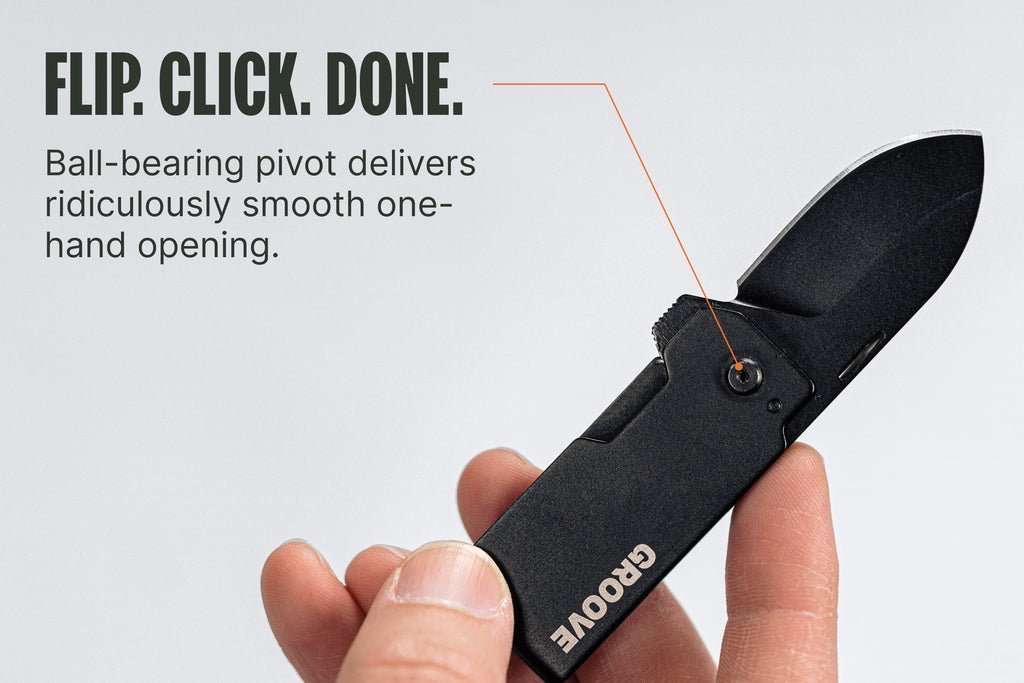 Groove® Money Clip Knife - Black