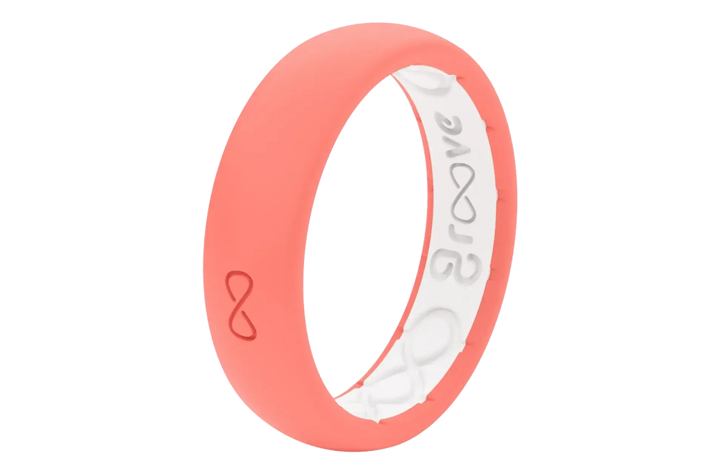 Solid Coral Thin Ring