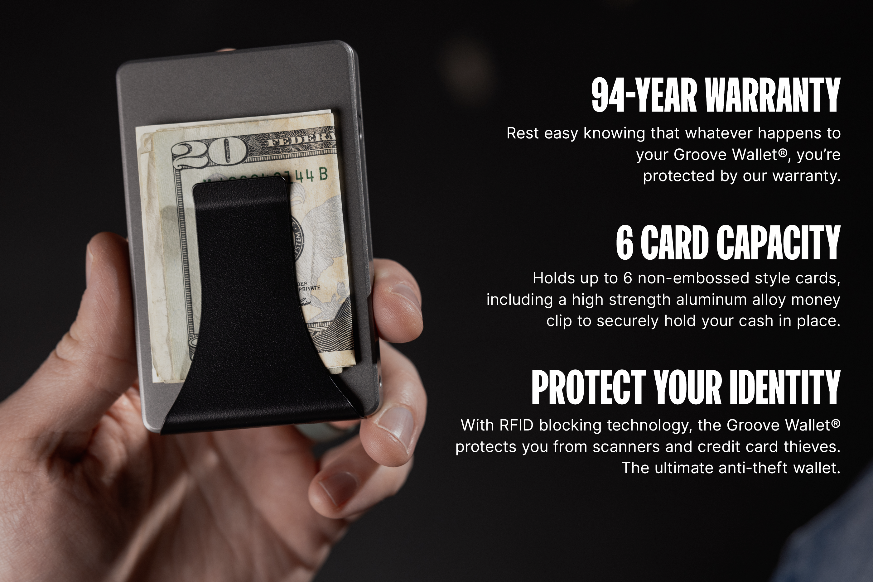 Groove Wallet® - Gun Metal