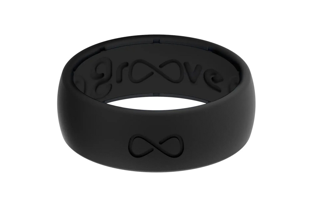 Solid Midnight Black Ring